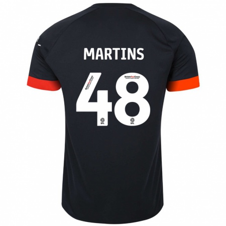 Kandiny Herren Dominic Dos Santos Martins #48 Schwarz Orange Auswärtstrikot Trikot 2024/25 T-Shirt