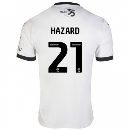 Kandiny Herren Conor Hazard #21 Weiß Schwarz Auswärtstrikot Trikot 2024/25 T-Shirt