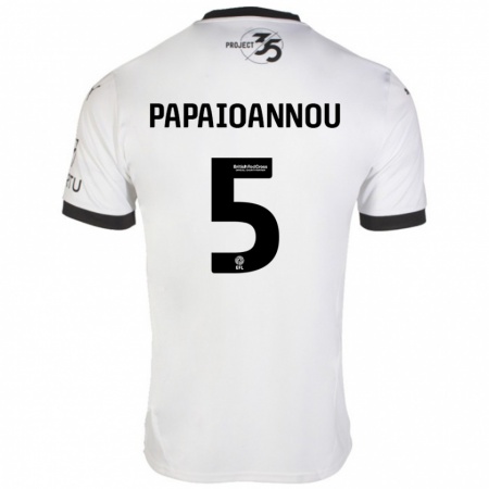 Kandiny Herren Panagiota Papaioannou #5 Weiß Schwarz Auswärtstrikot Trikot 2024/25 T-Shirt