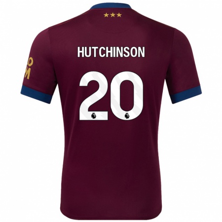 Kandiny Herren Omari Hutchinson #20 Braun Auswärtstrikot Trikot 2024/25 T-Shirt