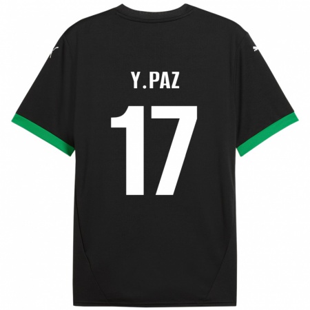 Kandiny Damen Yeferson Paz #17 Schwarz Dunkelgrün Heimtrikot Trikot 2024/25 T-Shirt