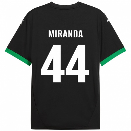 Kandiny Damen Kevin Miranda #44 Schwarz Dunkelgrün Heimtrikot Trikot 2024/25 T-Shirt