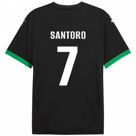 Kandiny Damen Erika Santoro #7 Schwarz Dunkelgrün Heimtrikot Trikot 2024/25 T-Shirt