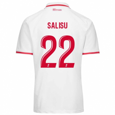 Kandiny Damen Mohammed Salisu #22 Weiß Rot Heimtrikot Trikot 2024/25 T-Shirt