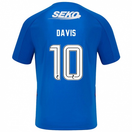 Kandiny Damen Steven Davis #10 Dunkelblau Heimtrikot Trikot 2024/25 T-Shirt