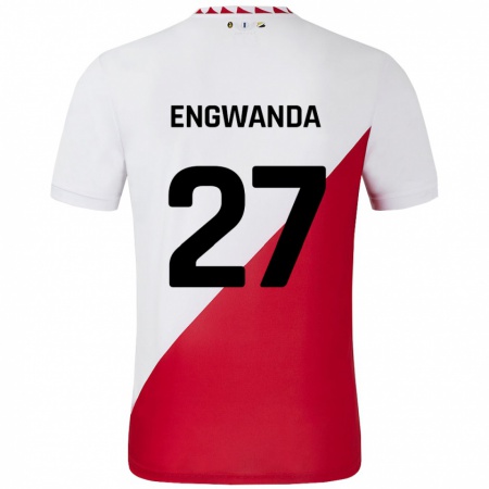 Kandiny Damen Alonzo Engwanda #27 Weiß Rot Heimtrikot Trikot 2024/25 T-Shirt