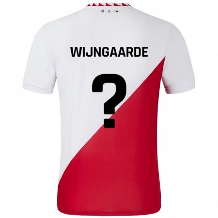 Kandiny Damen Jahrnell Wijngaarde #0 Weiß Rot Heimtrikot Trikot 2024/25 T-Shirt