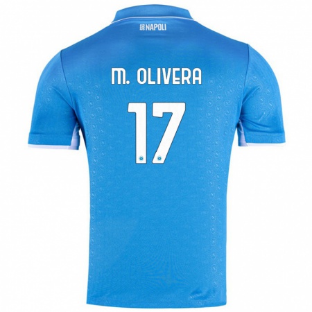 Kandiny Damen Mathías Olivera #17 Himmelblau Heimtrikot Trikot 2024/25 T-Shirt