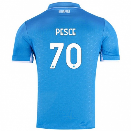 Kandiny Damen Antonio Pesce #70 Himmelblau Heimtrikot Trikot 2024/25 T-Shirt