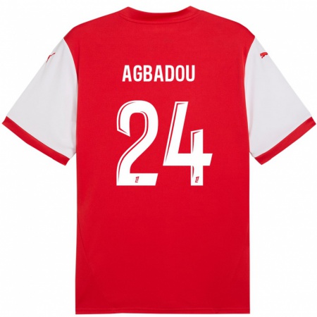 Kandiny Damen Emmanuel Agbadou #24 Rot Weiß Heimtrikot Trikot 2024/25 T-Shirt