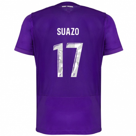 Kandiny Damen Gabriel Suazo #17 Violett Weiß Heimtrikot Trikot 2024/25 T-Shirt