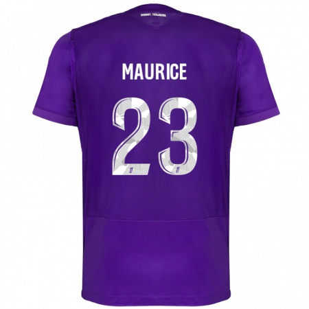 Kandiny Damen Sandra Maurice #23 Violett Weiß Heimtrikot Trikot 2024/25 T-Shirt