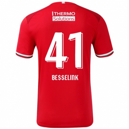 Kandiny Damen Gijs Besselink #41 Rot Weiß Heimtrikot Trikot 2024/25 T-Shirt