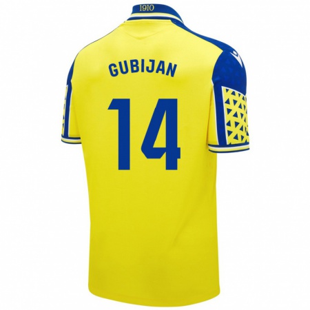 Kandiny Damen Lovro Gubijan #14 Gelb Blau Heimtrikot Trikot 2024/25 T-Shirt