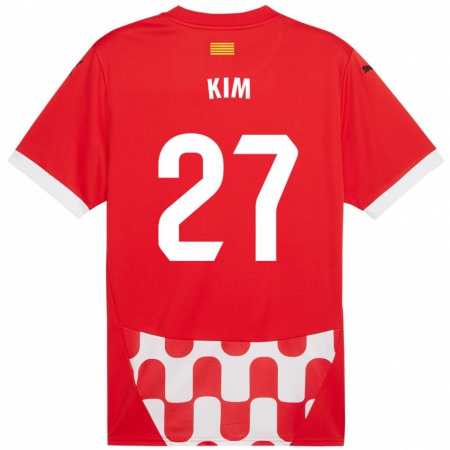 Kandiny Damen Min-Su Kim #27 Rot Weiß Heimtrikot Trikot 2024/25 T-Shirt