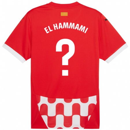 Kandiny Damen Ayoub El Hammami #0 Rot Weiß Heimtrikot Trikot 2024/25 T-Shirt