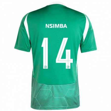 Kandiny Damen Vital Nsimba #14 Grün Weiß Heimtrikot Trikot 2024/25 T-Shirt