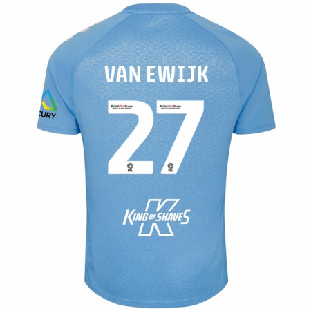 Kandiny Damen Milan Van Ewijk #27 Blau Weiß Heimtrikot Trikot 2024/25 T-Shirt