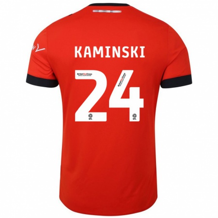 Kandiny Damen Thomas Kaminski #24 Orange Schwarz Heimtrikot Trikot 2024/25 T-Shirt