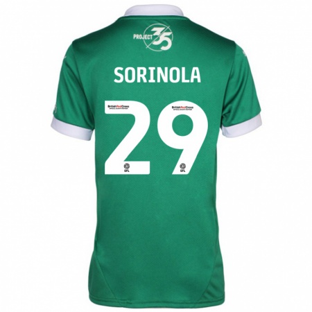 Kandiny Damen Matthew Sorinola #29 Grün Weiß Heimtrikot Trikot 2024/25 T-Shirt