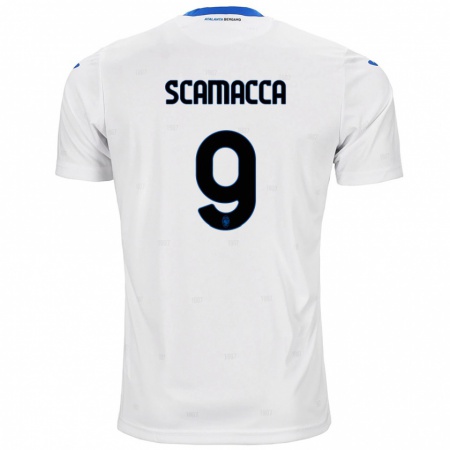 Kandiny Damen Gianluca Scamacca #9 Weiß Auswärtstrikot Trikot 2024/25 T-Shirt