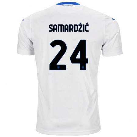 Kandiny Damen Lazar Samardžić #24 Weiß Auswärtstrikot Trikot 2024/25 T-Shirt