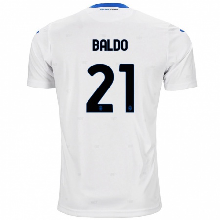 Kandiny Damen Nicolò Baldo #21 Weiß Auswärtstrikot Trikot 2024/25 T-Shirt