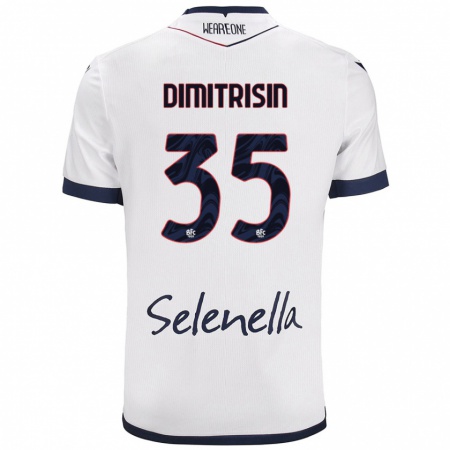 Kandiny Damen Danila Dimitrișin #35 Weiß Königsblau Auswärtstrikot Trikot 2024/25 T-Shirt