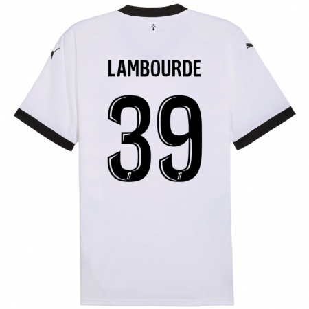 Kandiny Damen Mathis Lambourde #39 Weiß Schwarz Auswärtstrikot Trikot 2024/25 T-Shirt