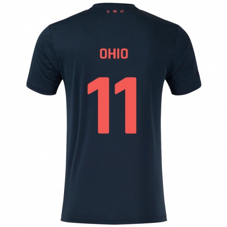 Kandiny Damen Noah Ohio #11 Schwarz Rot Auswärtstrikot Trikot 2024/25 T-Shirt