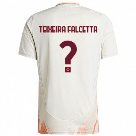 Kandiny Damen Pietro Teixeira Falcetta #0 Cremeweiß Orange Auswärtstrikot Trikot 2024/25 T-Shirt