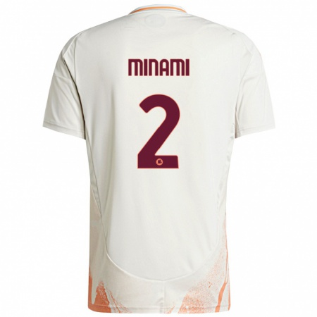 Kandiny Damen Moeka Minami #2 Cremeweiß Orange Auswärtstrikot Trikot 2024/25 T-Shirt