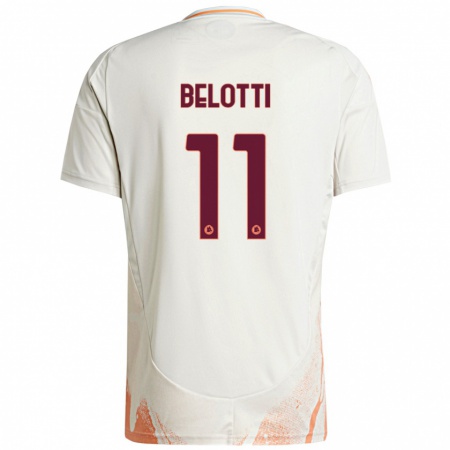 Kandiny Damen Andrea Belotti #11 Cremeweiß Orange Auswärtstrikot Trikot 2024/25 T-Shirt