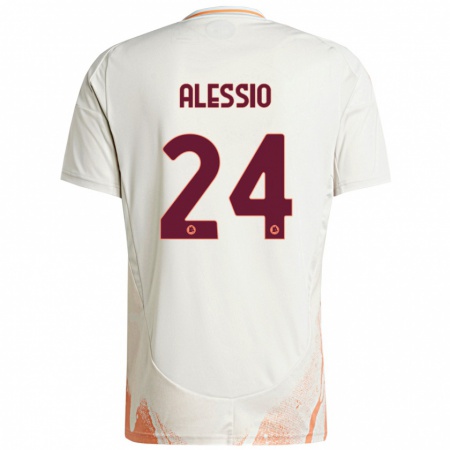 Kandiny Damen Filippo Alessio #24 Cremeweiß Orange Auswärtstrikot Trikot 2024/25 T-Shirt