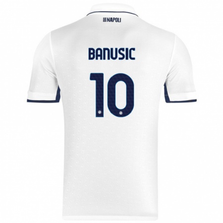 Kandiny Damen Marija Banušić #10 Weiß Königsblau Auswärtstrikot Trikot 2024/25 T-Shirt