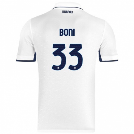 Kandiny Damen Landry Boni #33 Weiß Königsblau Auswärtstrikot Trikot 2024/25 T-Shirt