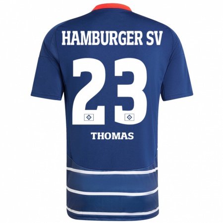 Kandiny Damen Aaliyah-Miléne Thomas #23 Dunkelblau Auswärtstrikot Trikot 2024/25 T-Shirt