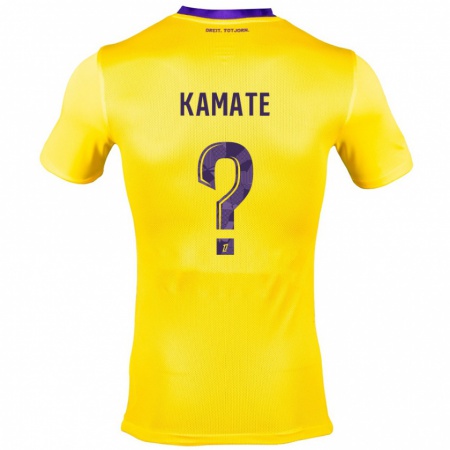 Kandiny Damen Ali Kamate #0 Gelb Lila Auswärtstrikot Trikot 2024/25 T-Shirt