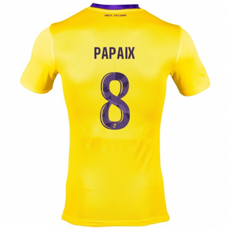 Kandiny Damen Pauline Papaix #8 Gelb Lila Auswärtstrikot Trikot 2024/25 T-Shirt