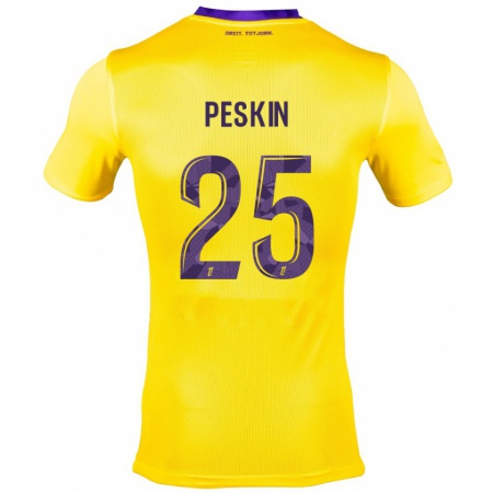 Kandiny Damen Kelso Peskin #25 Gelb Lila Auswärtstrikot Trikot 2024/25 T-Shirt