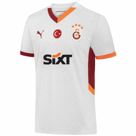 Kandiny Damen Davinson Sánchez #6 Weiß Gelb Rot Auswärtstrikot Trikot 2024/25 T-Shirt