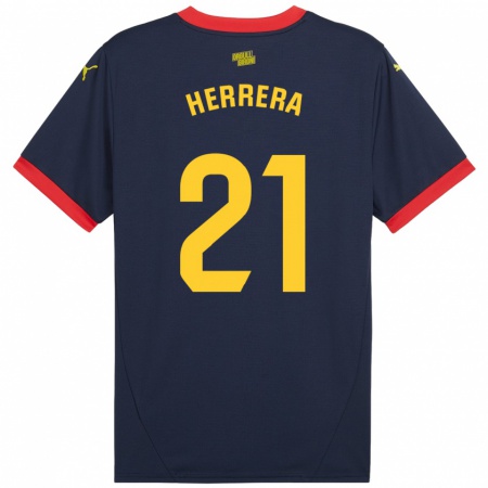 Kandiny Damen Yangel Herrera #21 Marinerot Auswärtstrikot Trikot 2024/25 T-Shirt