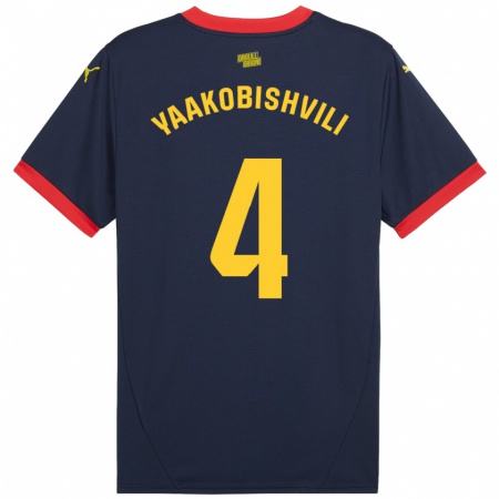 Kandiny Damen Antal Yaakobishvili #4 Marinerot Auswärtstrikot Trikot 2024/25 T-Shirt