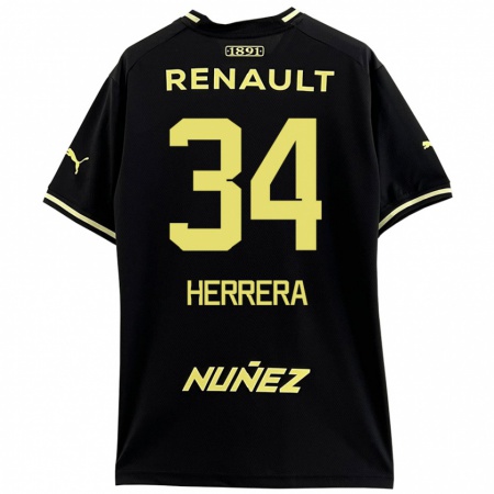 Kandiny Damen Nahuel Herrera #34 Schwarz Gelb Auswärtstrikot Trikot 2024/25 T-Shirt