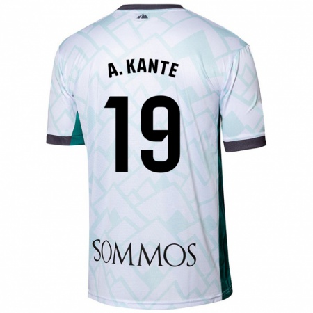 Kandiny Damen Abou Kanté #19 Weiß Grün Auswärtstrikot Trikot 2024/25 T-Shirt