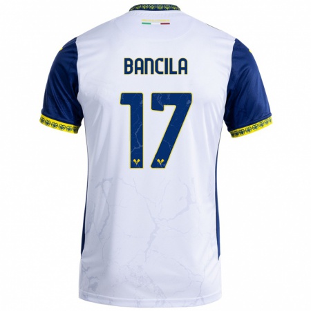 Kandiny Damen Darius Băncilă #17 Weiß Blau Auswärtstrikot Trikot 2024/25 T-Shirt