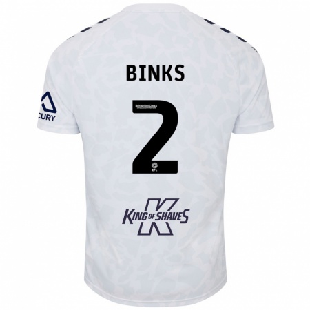 Kandiny Damen Luis Binks #2 Weiß Auswärtstrikot Trikot 2024/25 T-Shirt