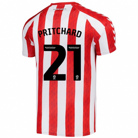 Kandiny Kinder Alex Pritchard #21 Rot Weiß Heimtrikot Trikot 2024/25 T-Shirt