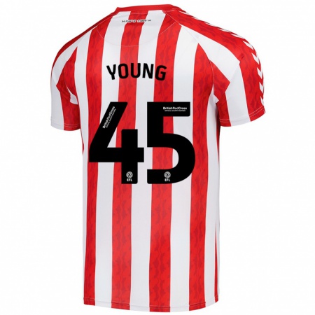 Kandiny Kinder Matthew Young #45 Rot Weiß Heimtrikot Trikot 2024/25 T-Shirt