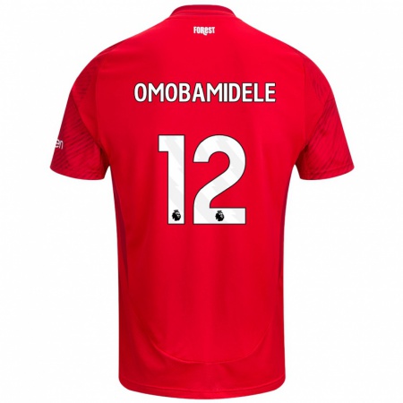 Kandiny Kinder Andrew Omobamidele #12 Rot Weiß Heimtrikot Trikot 2024/25 T-Shirt